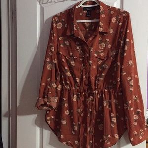 Floral Button-Up Blouse